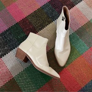 Madewell Charlie cowboy boot in white size 7